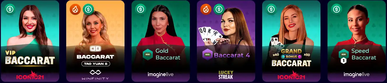 rivo casino baccarat games